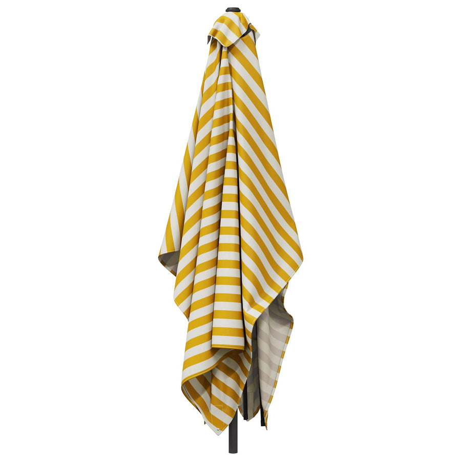 Tuinparasol 200 x 300 cm Polyester Rechthoekig Geel en Wit