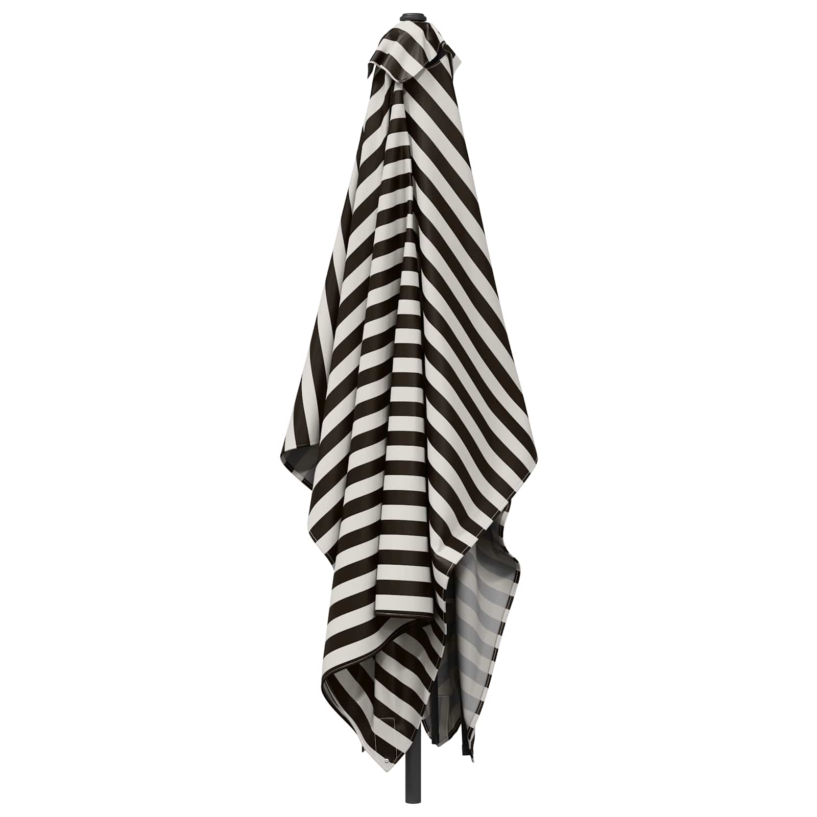 Tuinparasol 200 x 300 cm Polyester Rechthoekig Zwart en Wit