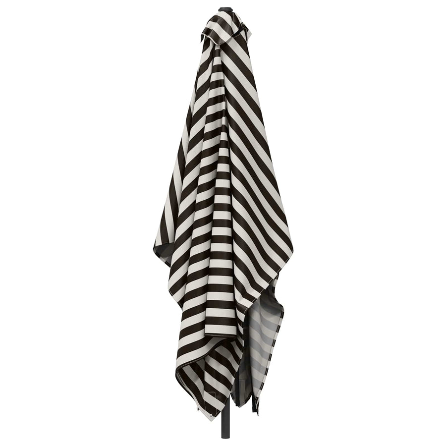 Tuinparasol 200 x 300 cm Polyester Rechthoekig Zwart en Wit
