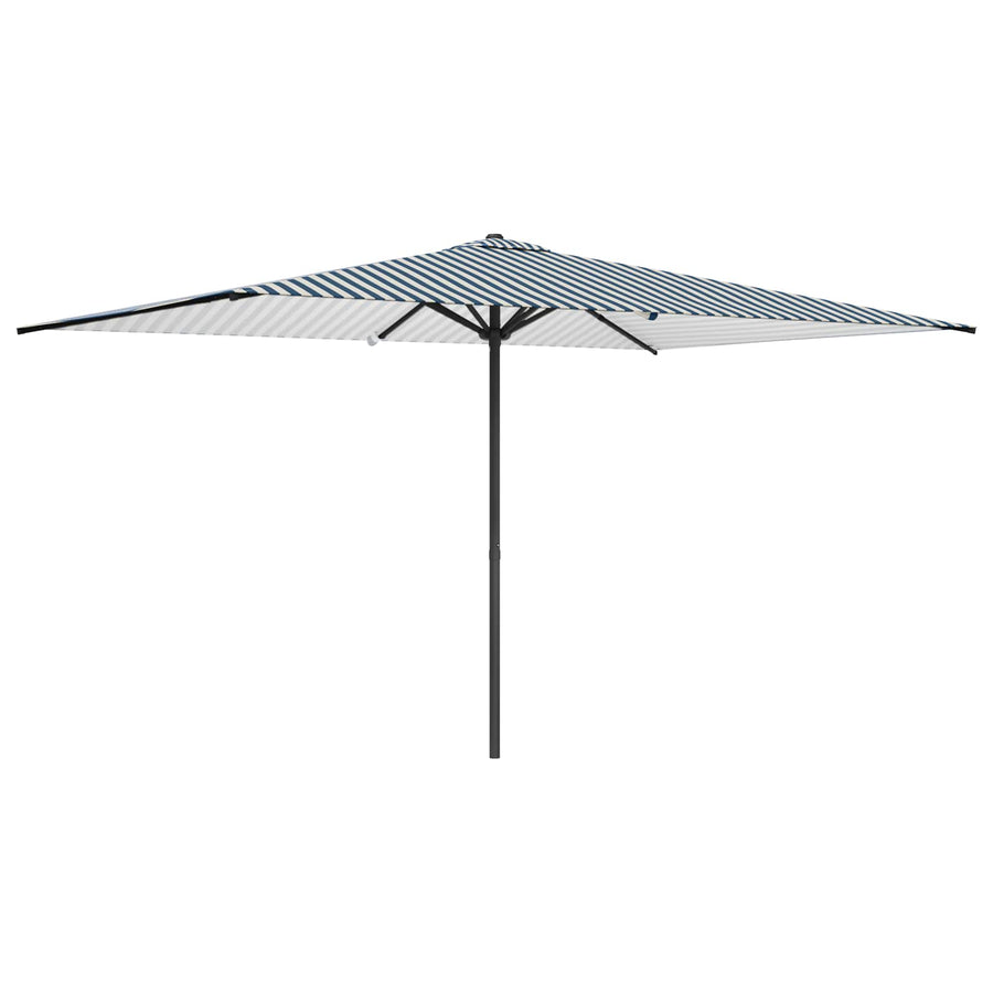 Tuinparasol 200 x 300 cm Polyester Rechthoekig Blauw en Wit