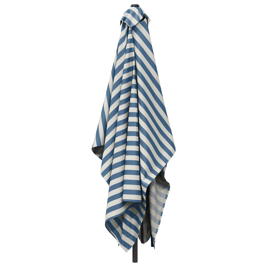 Tuinparasol 200 x 300 cm Polyester Rechthoekig Blauw en Wit