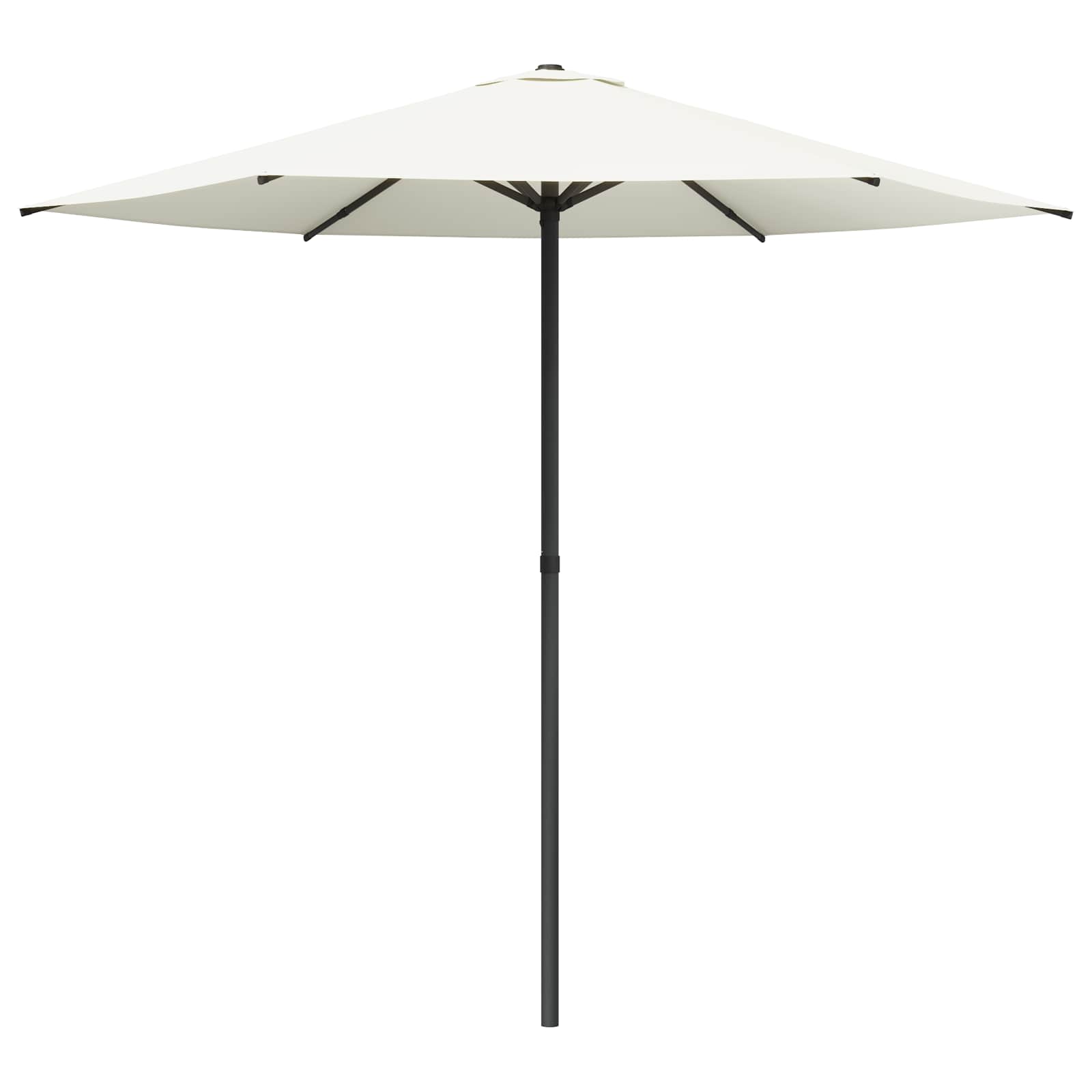 Tuinparasol 230 x 230 cm Polyester Rechthoekig Crèmekleurig