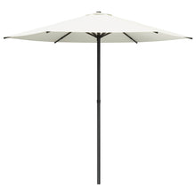 Tuinparasol 230 x 230 cm Polyester Rechthoekig Crèmekleurig