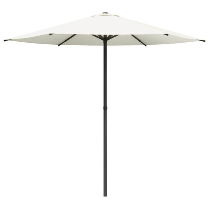 Tuinparasol 230 x 230 cm Polyester Rechthoekig Crèmekleurig