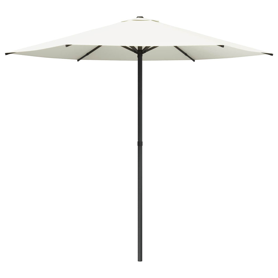 Tuinparasol 230 x 230 cm Polyester Rechthoekig Crèmekleurig