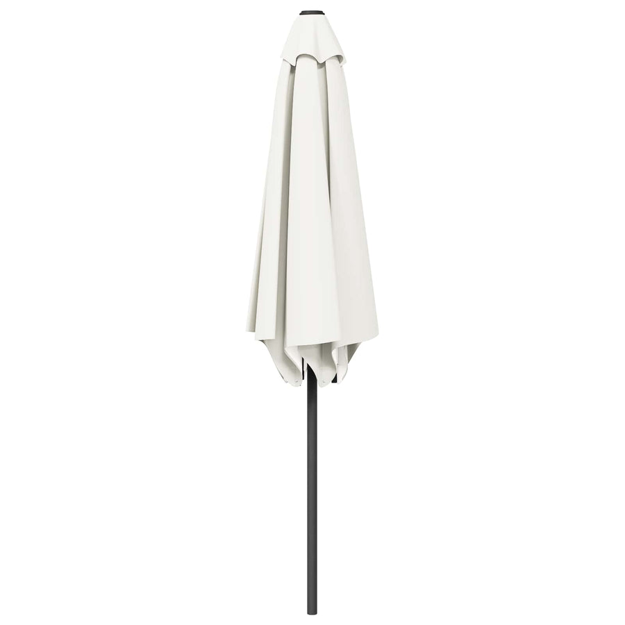 Tuinparasol 230 x 230 cm Polyester Rechthoekig Crèmekleurig