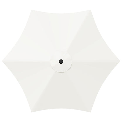 Tuinparasol 230 x 230 cm Polyester Rechthoekig Crèmekleurig