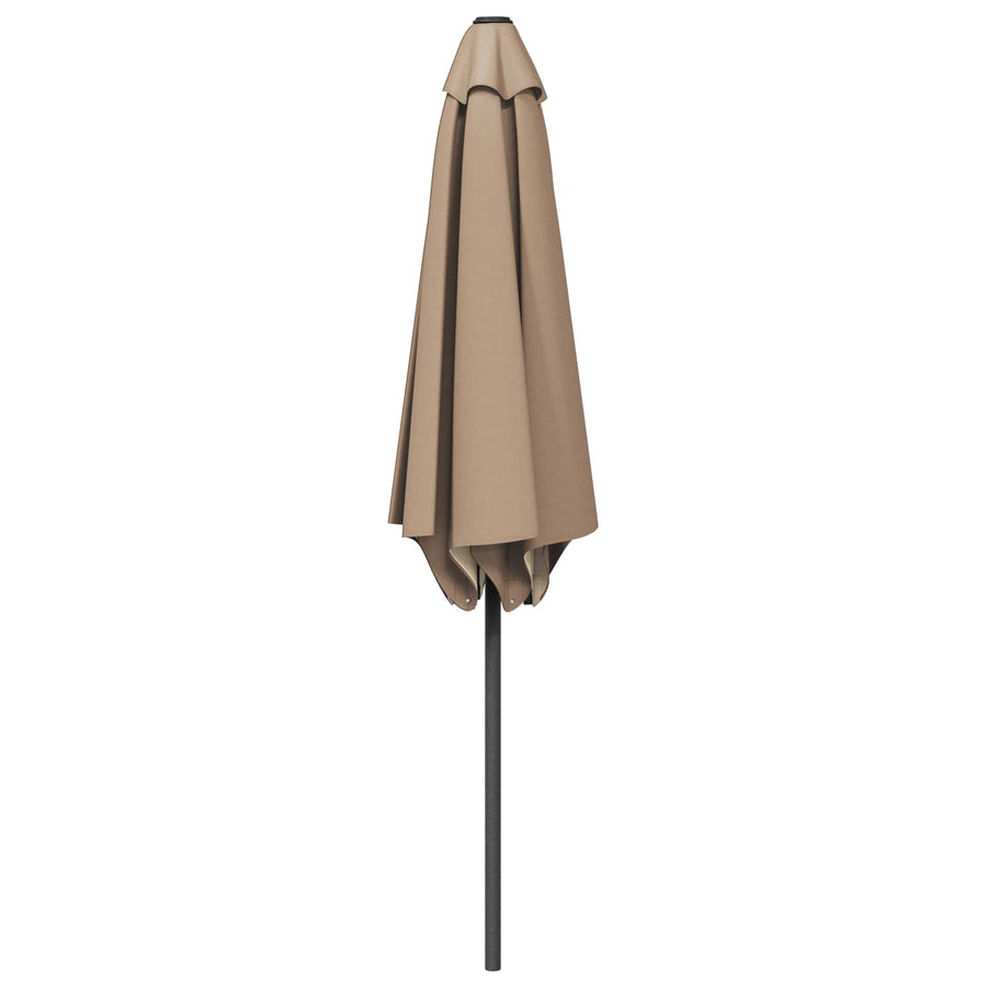 Tuinparasol 230 x 230 cm Polyester Rechthoekig Taupe