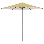 Tuinparasol 230x230 cm geel wit polyester