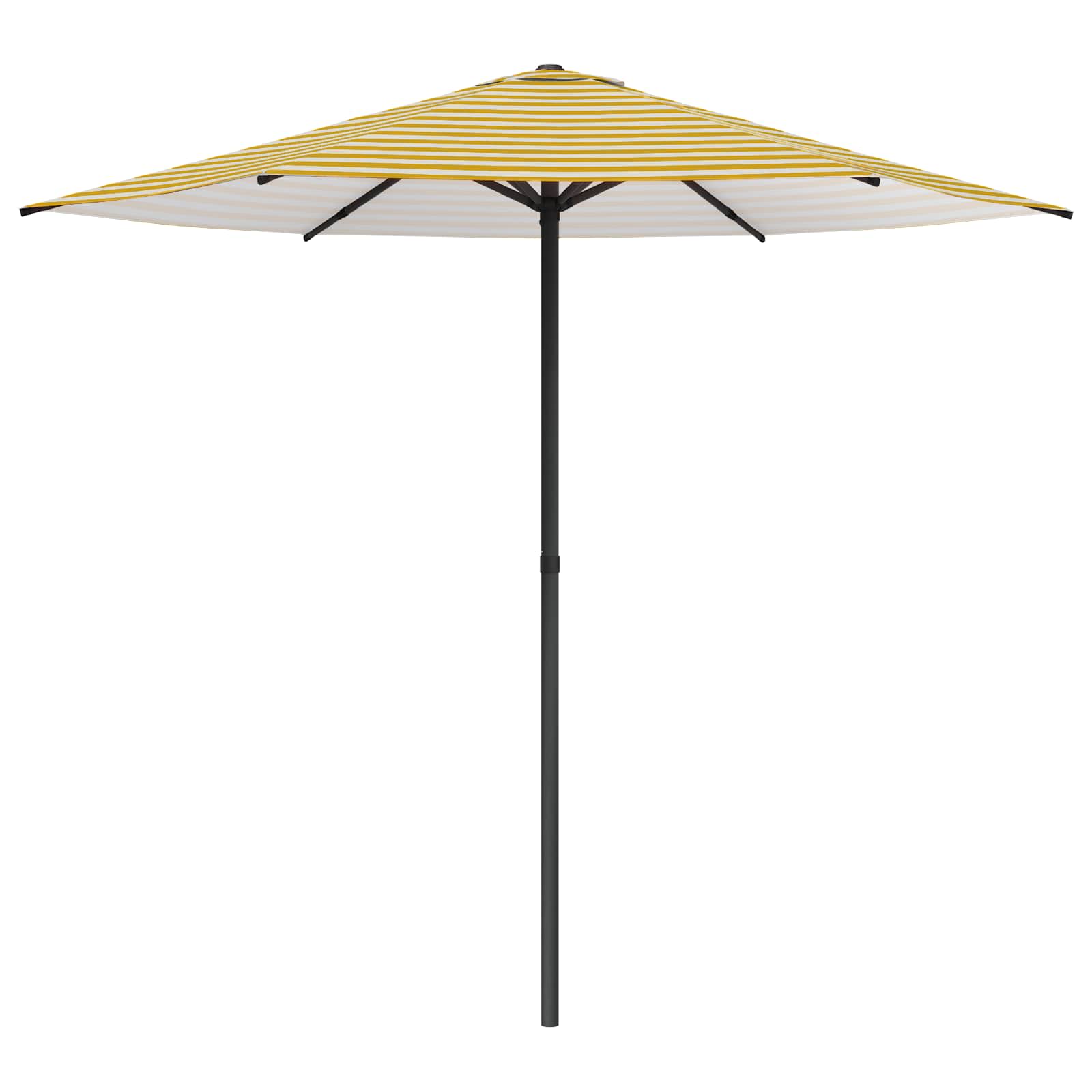 Tuinparasol 230 x 230 cm Polyester Rechthoekig Geel en Wit