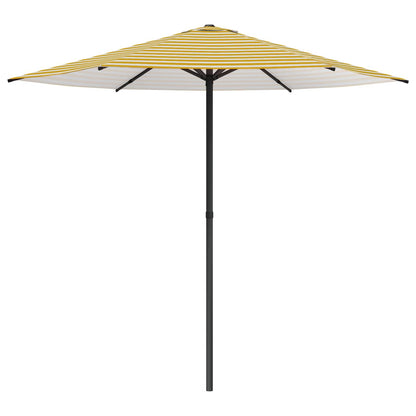Tuinparasol 230 x 230 cm Polyester Rechthoekig Geel en Wit