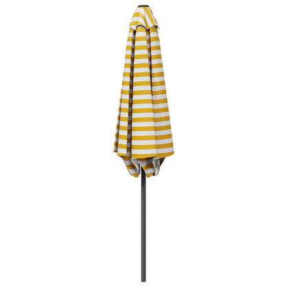 Tuinparasol 230 x 230 cm Polyester Rechthoekig Geel en Wit