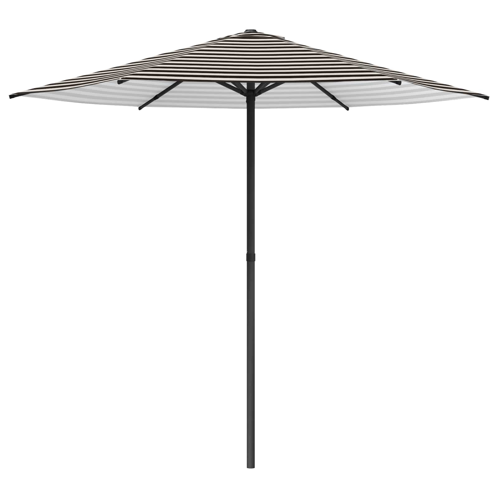 Tuinparasol 230 x 230 cm Polyester Rechthoekig Zwart en Wit