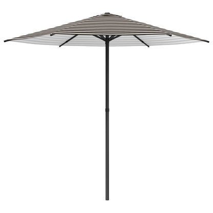 Tuinparasol 230 x 230 cm Polyester Rechthoekig Zwart en Wit