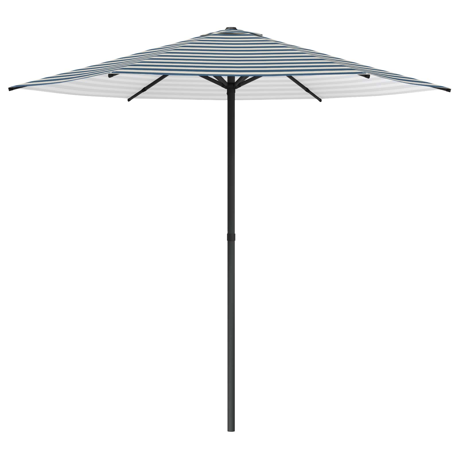 Tuinparasol 230 x 230 cm Polyester Rechthoekig Blauw en Wit
