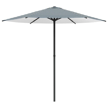 Tuinparasol 230 x 230 cm Polyester Rechthoekig Blauw en Wit