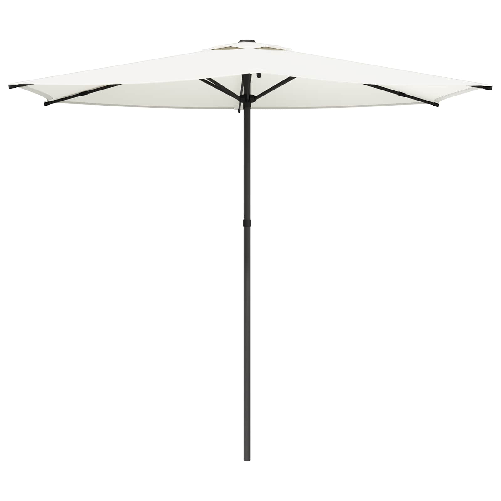 Tuinparasol 270 x 270 cm Polyester Rechthoekig Crèmekleurig
