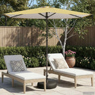 Tuinparasol 270x270 cm geel wit polyester