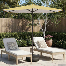 Tuinparasol 270 x 270 cm Polyester Rechthoekig Geel en Wit