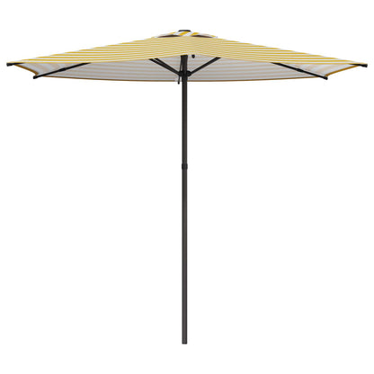 Tuinparasol 270 x 270 cm Polyester Rechthoekig Geel en Wit