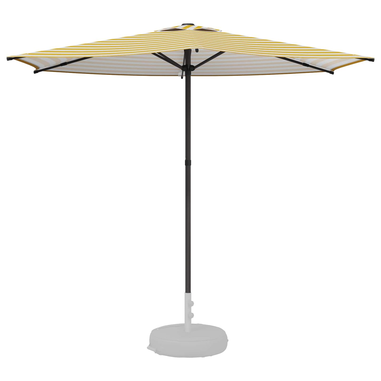 Tuinparasol 270 x 270 cm Polyester Rechthoekig Geel en Wit