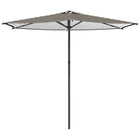 Tuinparasol 270x270 cm zwart wit polyester