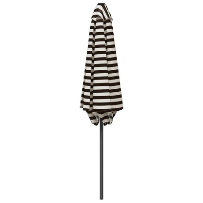 Tuinparasol 270 x 270 cm Polyester Rechthoekig Zwart en Wit