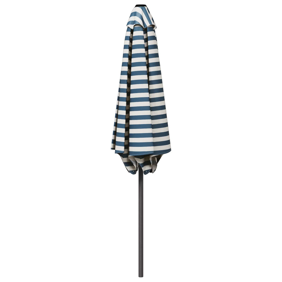 Tuinparasol 270 x 270 cm Polyester Rechthoekig Blauw en Wit