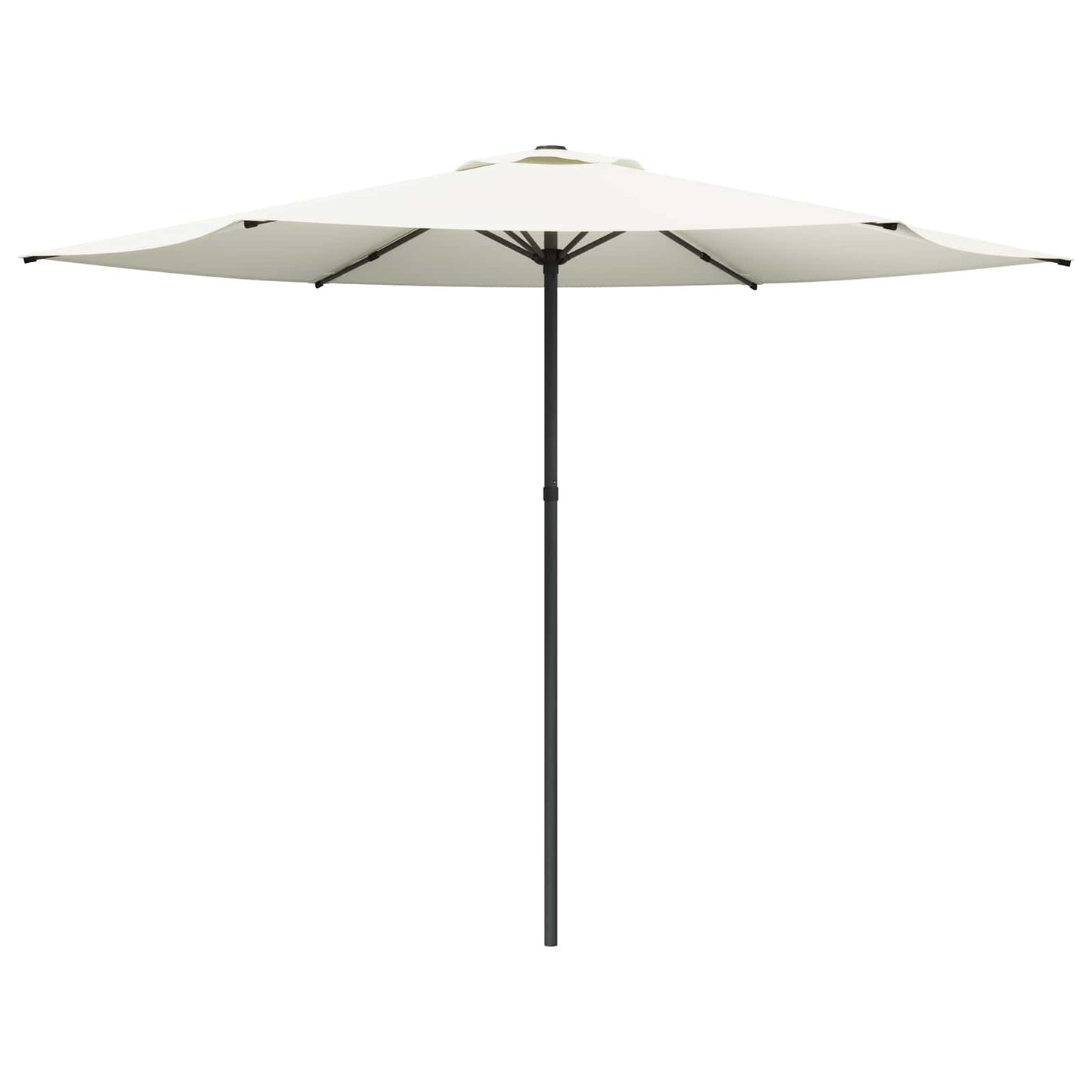 Tuinparasol 300 x 300 cm Polyester Rechthoekig Crèmekleurig