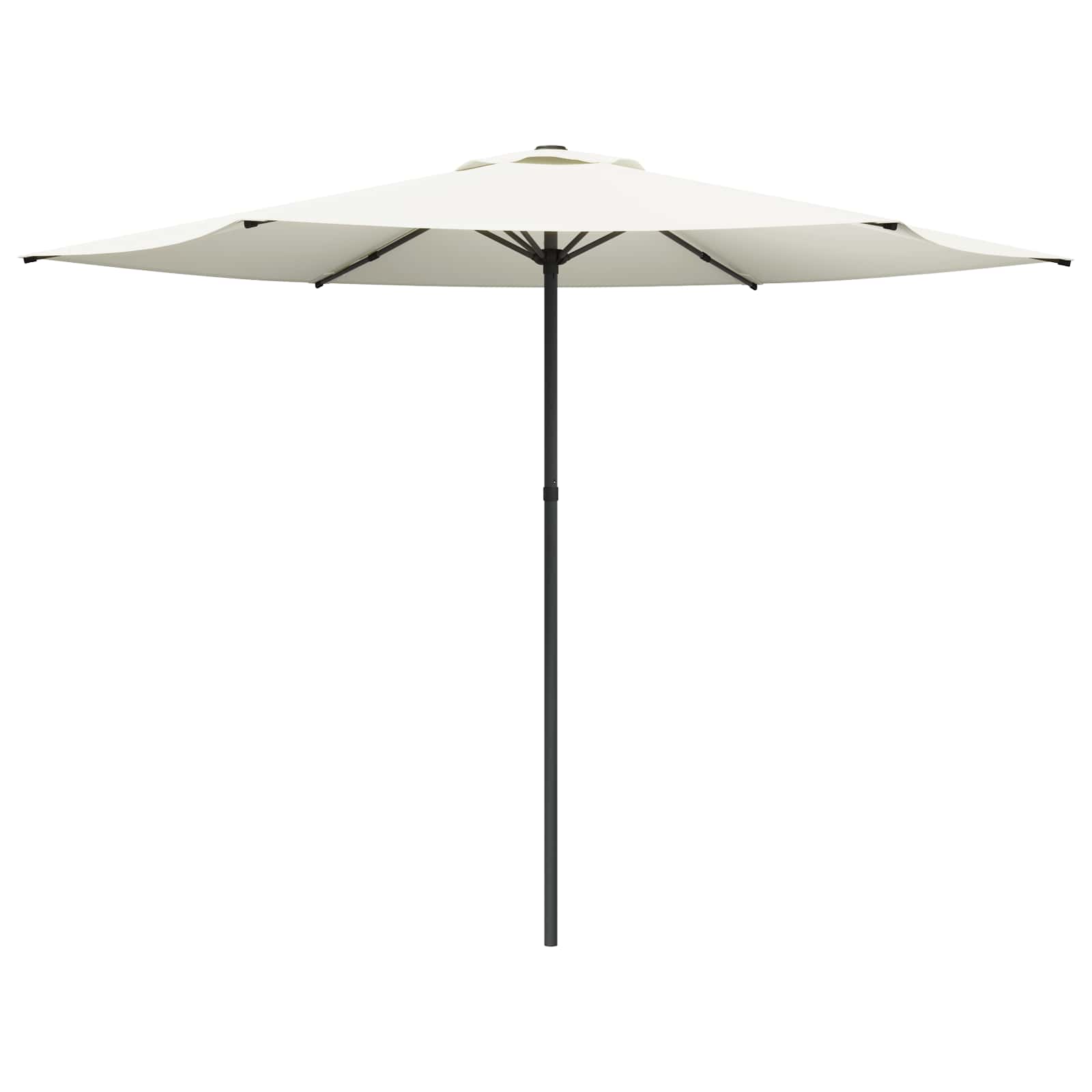 Tuinparasol 300 x 300 cm Polyester Rechthoekig Crèmekleurig