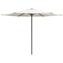 Tuinparasol 300 x 300 cm Polyester Rechthoekig Crèmekleurig