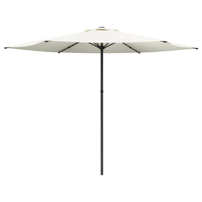 Tuinparasol 300 x 300 cm Polyester Rechthoekig Crèmekleurig