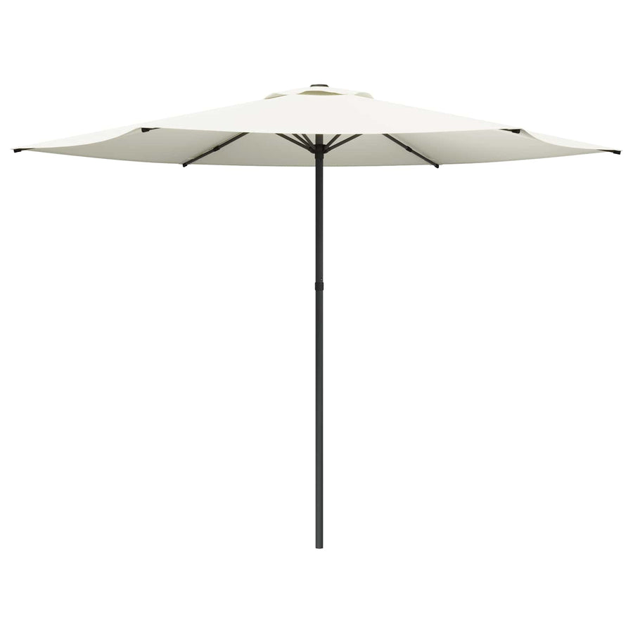 Tuinparasol 300 x 300 cm Polyester Rechthoekig Crèmekleurig