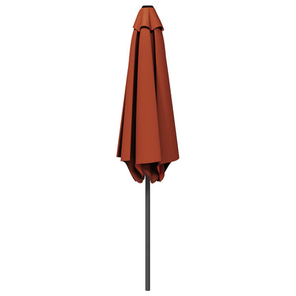 Tuinparasol 300 x 300 cm Polyester Rechthoekig Terracotta