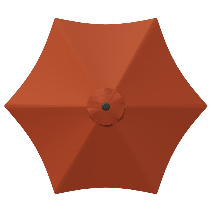 Tuinparasol 300 x 300 cm Polyester Rechthoekig Terracotta