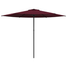 Tuinparasol 300x300 cm bordeauxrood polyester