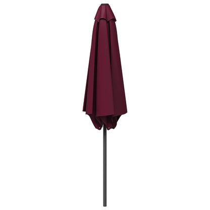 Tuinparasol 300 x 300 cm Polyester Rechthoekig Bordeaux Rood