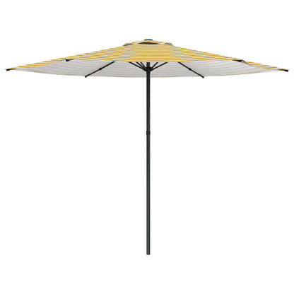 Tuinparasol 300 x 300 cm Polyester Rechthoekig Geel en Wit