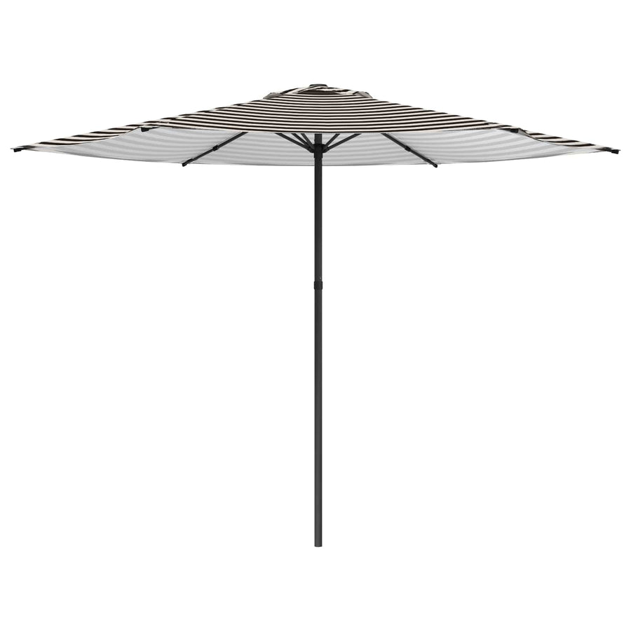 Tuinparasol 300 x 300 cm Polyester Rechthoekig Zwart en Wit