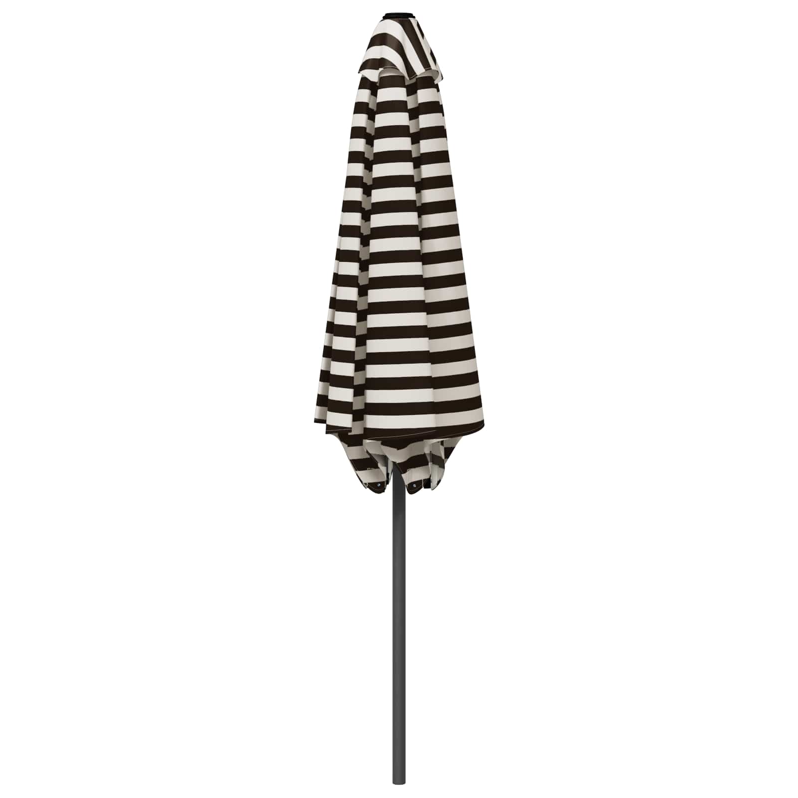 Tuinparasol 300 x 300 cm Polyester Rechthoekig Zwart en Wit