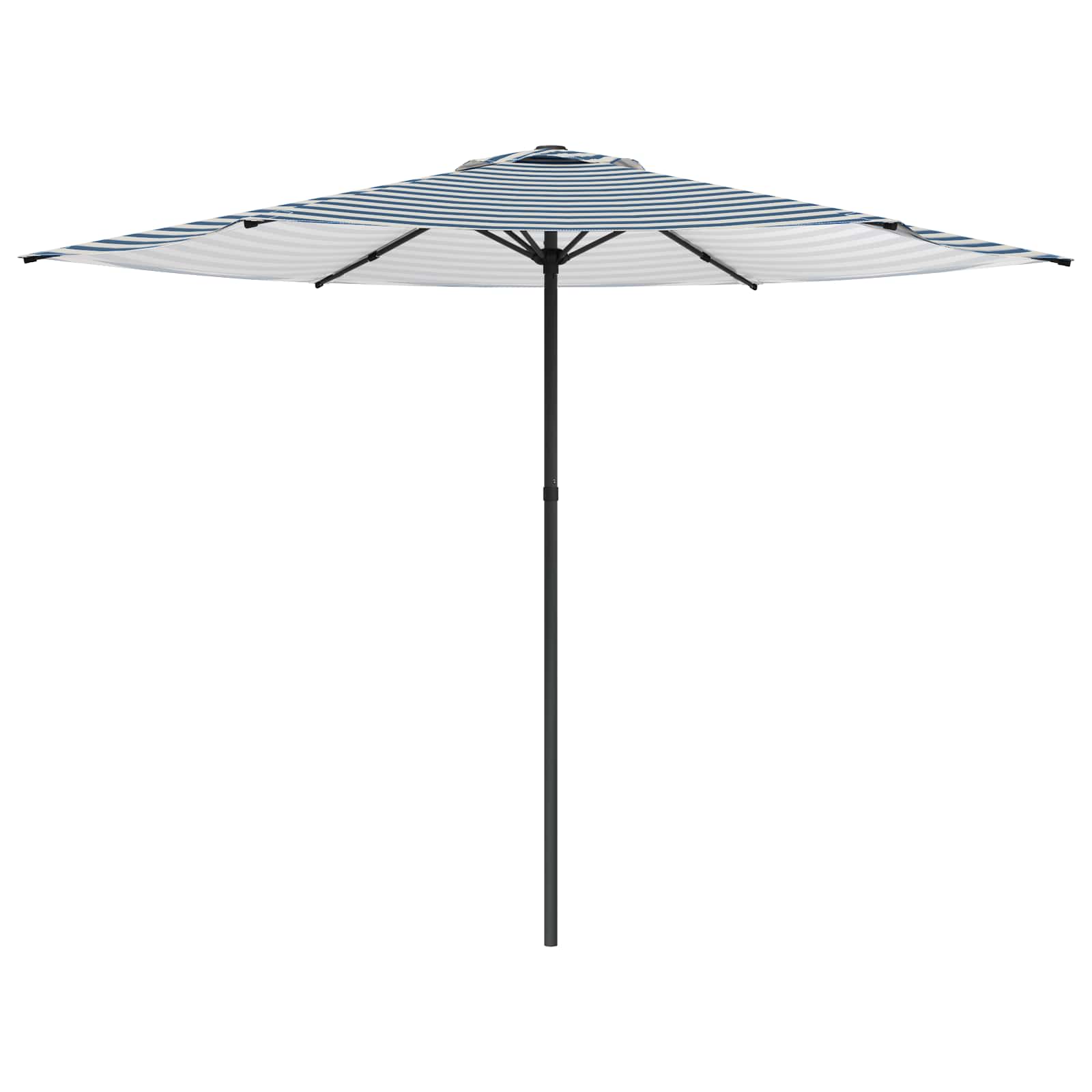 Tuinparasol 300 x 300 cm Polyester Rechthoekig Blauw en Wit