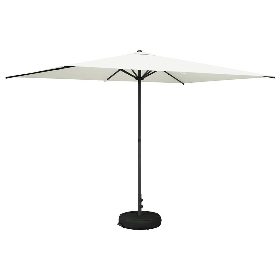 Tuinparasol 200 x 300 cm Polyester Rechthoekig Crèmekleurig