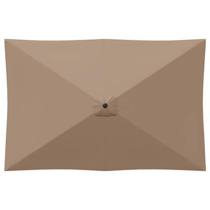 Tuinparasol 200 x 300 cm Polyester Rechthoekig Taupe