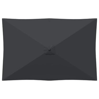 Tuinparasol 200 x 300 cm Polyester Rechthoekig Antracietkleurig