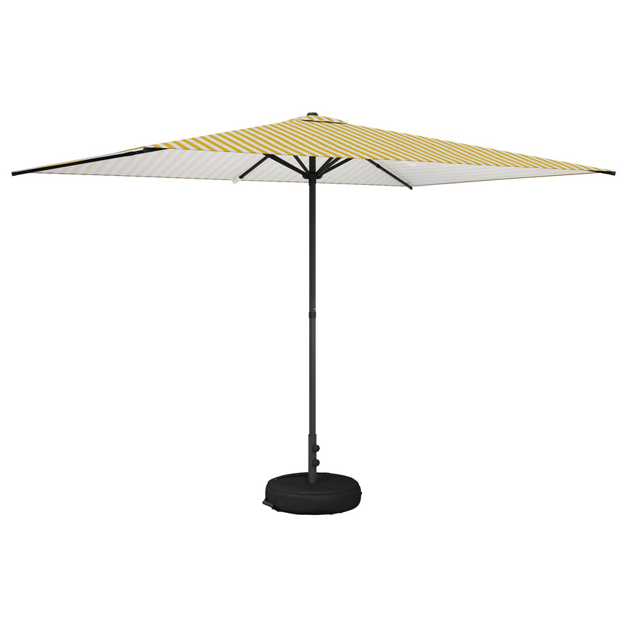 Tuinparasol 200 x 300 cm Polyester Rechthoekig Geel en Wit