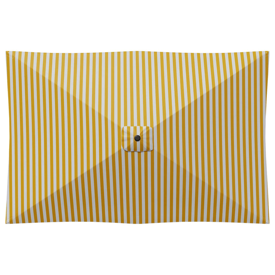 Tuinparasol 200 x 300 cm Polyester Rechthoekig Geel en Wit
