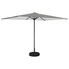 Tuinparasol 200 x 300 cm Polyester Rechthoekig Zwart en Wit
