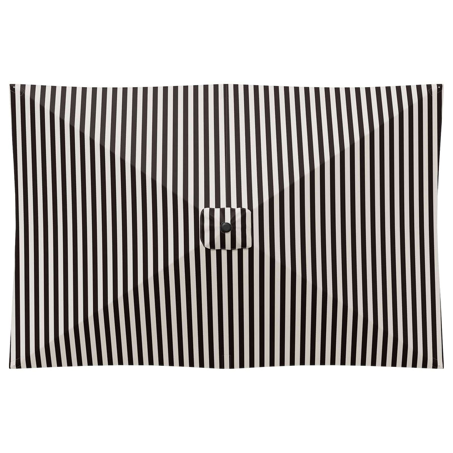 Tuinparasol 200 x 300 cm Polyester Rechthoekig Zwart en Wit