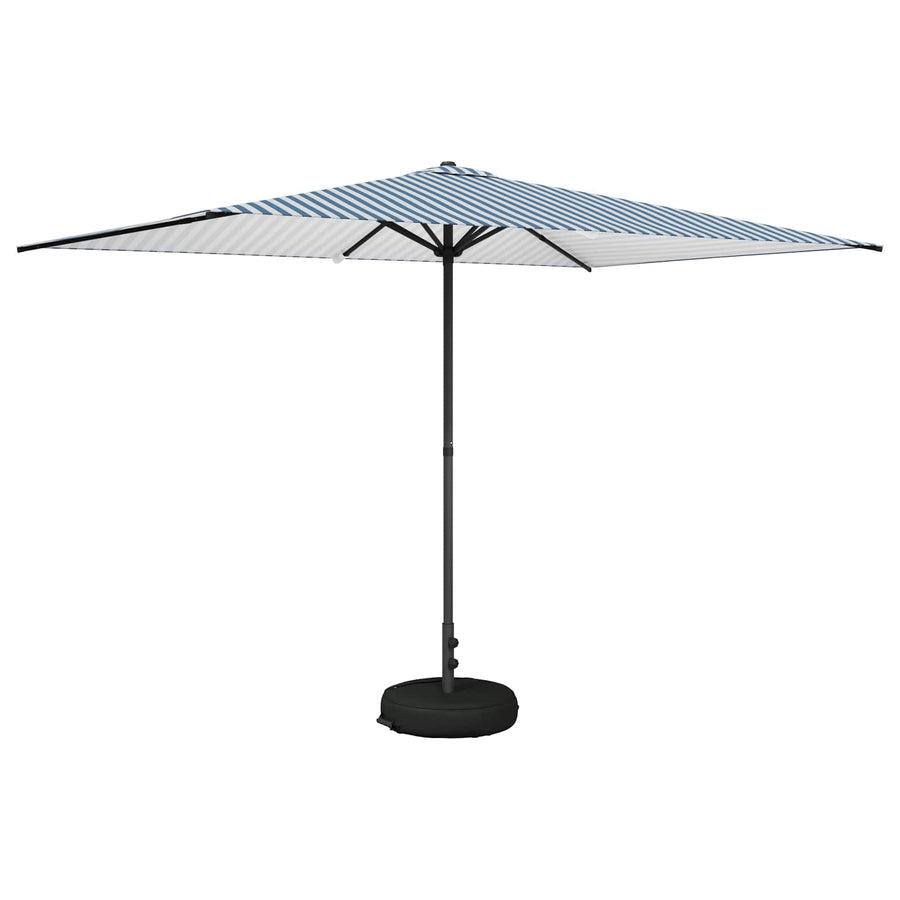 Tuinparasol 200 x 300 cm Polyester Rechthoekig Blauw en Wit