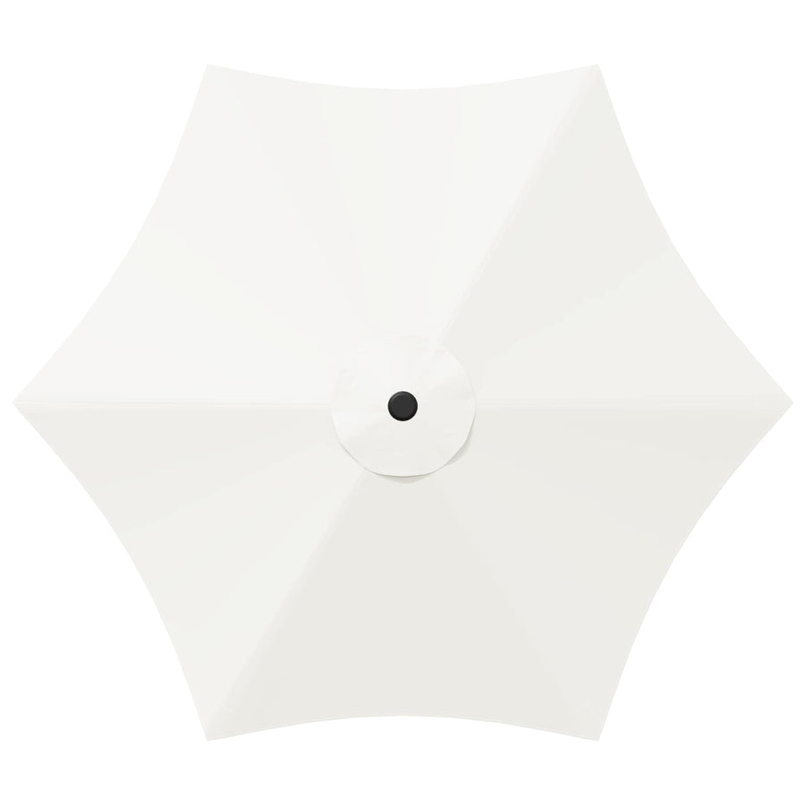 Tuinparasol 230 x 230 cm Polyester Rechthoekig Crèmekleurig